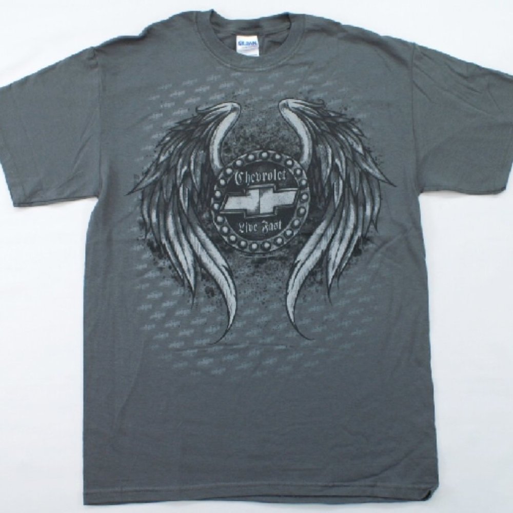 GM Chevrolet Chevy Wings Live Fast T-Shirt NWT
